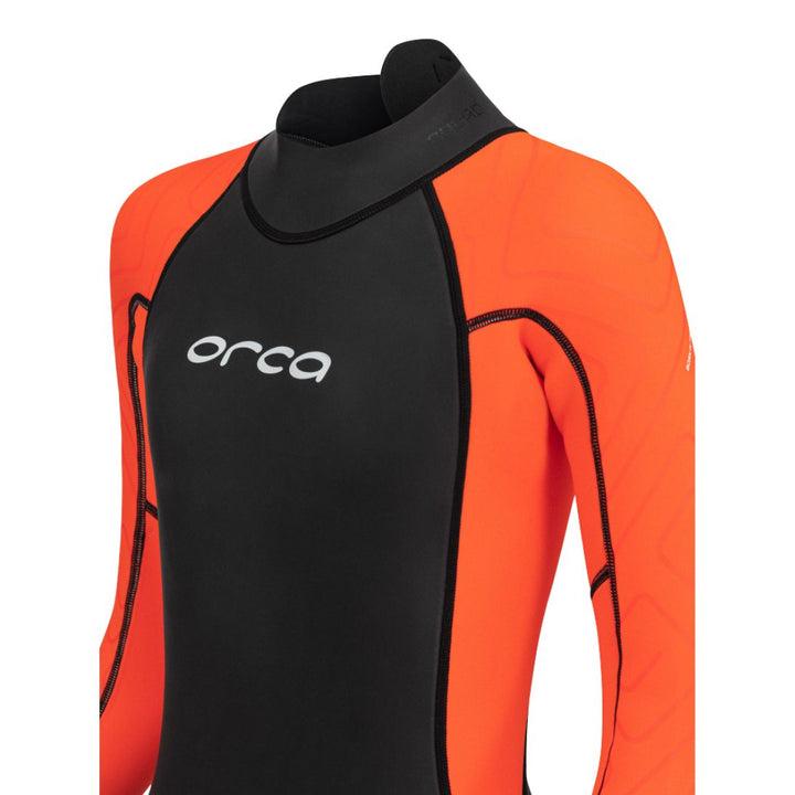 Orca Vitalis Squad Hi Viz Openwater Swimming Kids Wetsuit. Front detailed view 