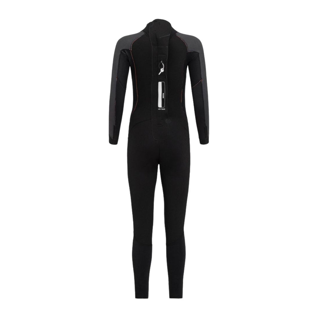 Orca Vitalis Squad Hi Viz Openwater Swimming Kids Wetsuit. Inside out, back view. 
